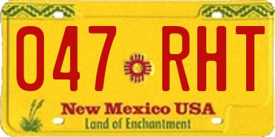 NM license plate 047RHT