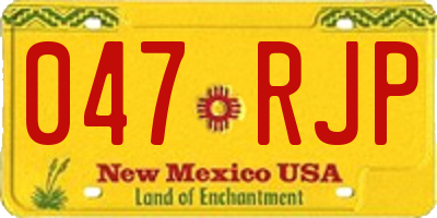 NM license plate 047RJP