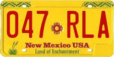 NM license plate 047RLA