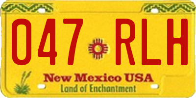 NM license plate 047RLH