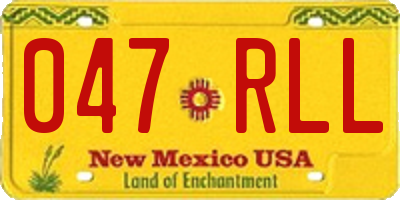 NM license plate 047RLL