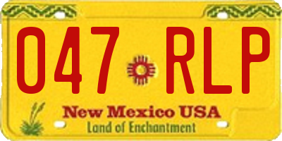 NM license plate 047RLP