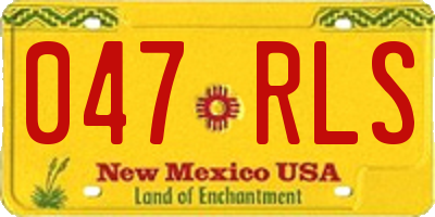 NM license plate 047RLS