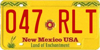 NM license plate 047RLT