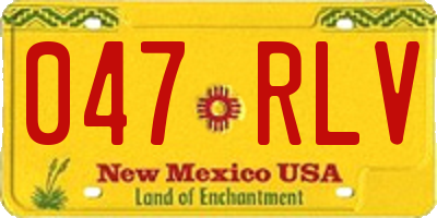 NM license plate 047RLV