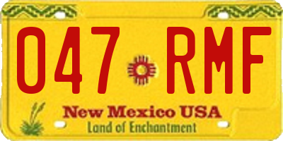 NM license plate 047RMF
