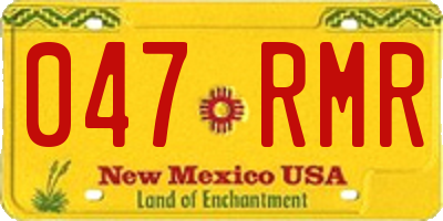 NM license plate 047RMR