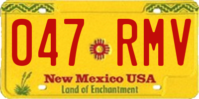 NM license plate 047RMV
