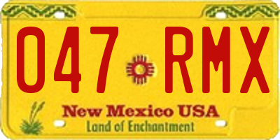 NM license plate 047RMX