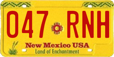 NM license plate 047RNH