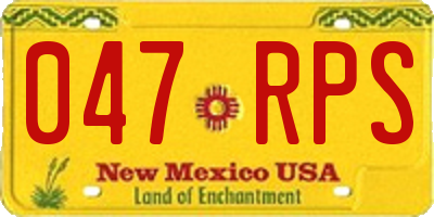 NM license plate 047RPS