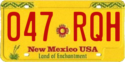 NM license plate 047RQH