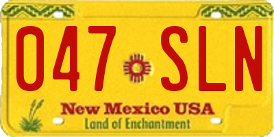 NM license plate 047SLN