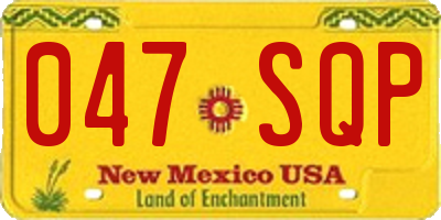 NM license plate 047SQP