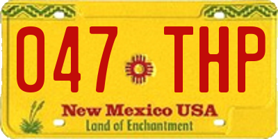 NM license plate 047THP