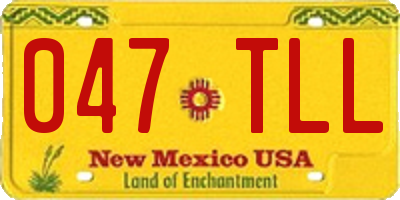 NM license plate 047TLL