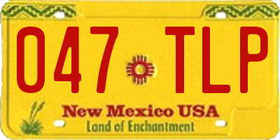 NM license plate 047TLP