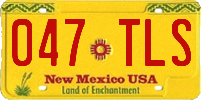 NM license plate 047TLS
