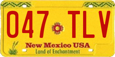 NM license plate 047TLV