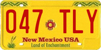 NM license plate 047TLY
