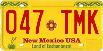 NM license plate 047TMK