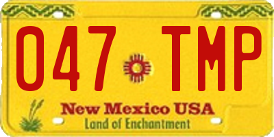 NM license plate 047TMP