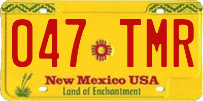 NM license plate 047TMR