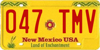 NM license plate 047TMV
