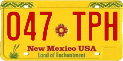 NM license plate 047TPH