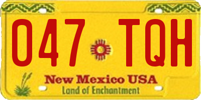 NM license plate 047TQH