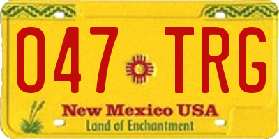 NM license plate 047TRG