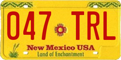 NM license plate 047TRL