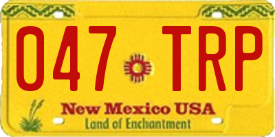 NM license plate 047TRP