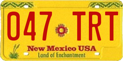 NM license plate 047TRT