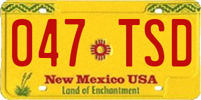 NM license plate 047TSD