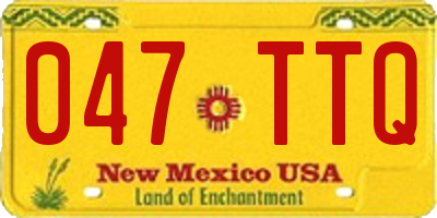 NM license plate 047TTQ