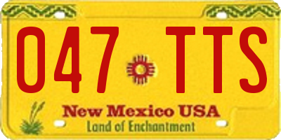 NM license plate 047TTS