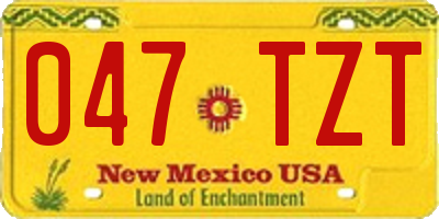 NM license plate 047TZT