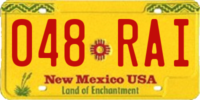 NM license plate 048RAI