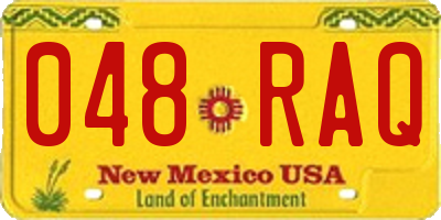 NM license plate 048RAQ