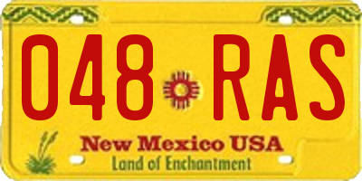 NM license plate 048RAS