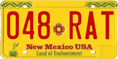 NM license plate 048RAT