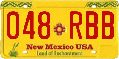 NM license plate 048RBB