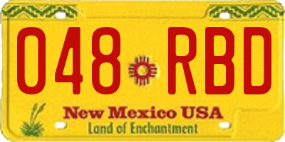 NM license plate 048RBD