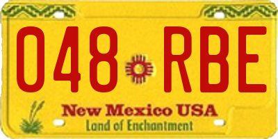 NM license plate 048RBE