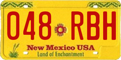 NM license plate 048RBH