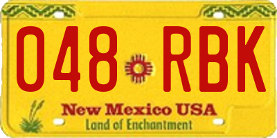 NM license plate 048RBK
