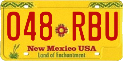 NM license plate 048RBU