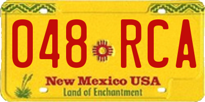 NM license plate 048RCA