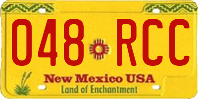 NM license plate 048RCC